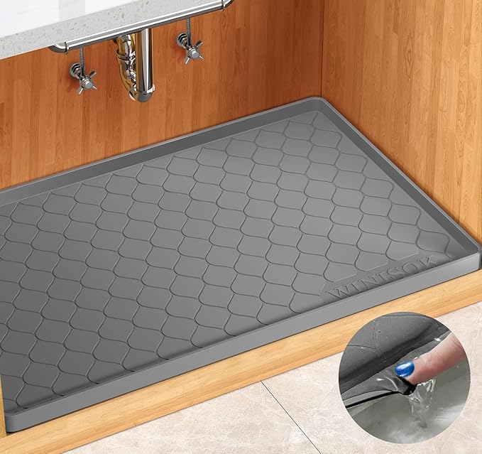 Silicone Under Sink Mat 31" x 19", kitchen Essentials and Gadgets, Shelf liner by Winisok