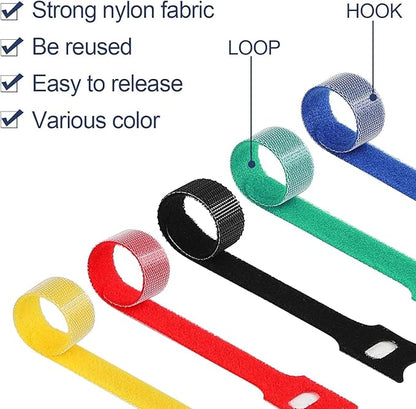 MVYC 150PCS 8 Inch Cable Ties Reusable Multi-Purpose Wire Ties Cord Organizer - Image 3
