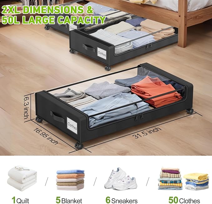 Molutsody Under Bed Storage - Image 2