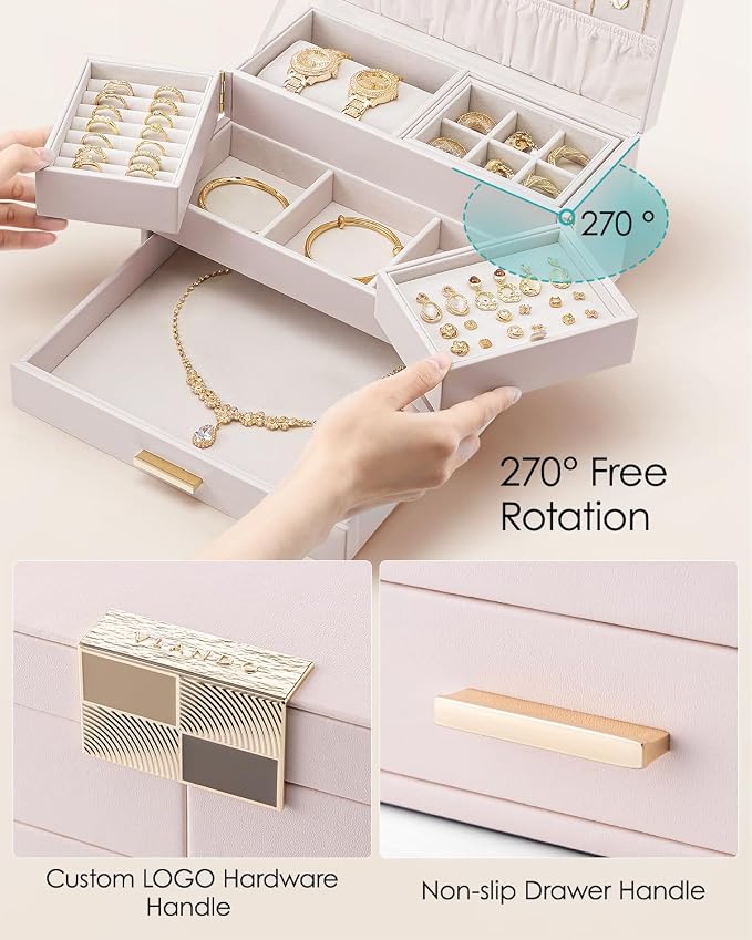 Vlando 3 Layer Jewelry Box - Image 4
