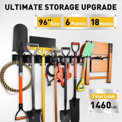 ELEAD 18-Pairs Heavy Duty Garage Tool Organizer Wall Mount Hooks, 96 Inches - Image 6