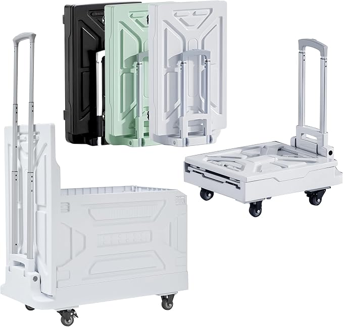 VECELO 23 GAL 2-in-1 Foldable Shopping Cart, Collapsible Utility Cart by VECELO