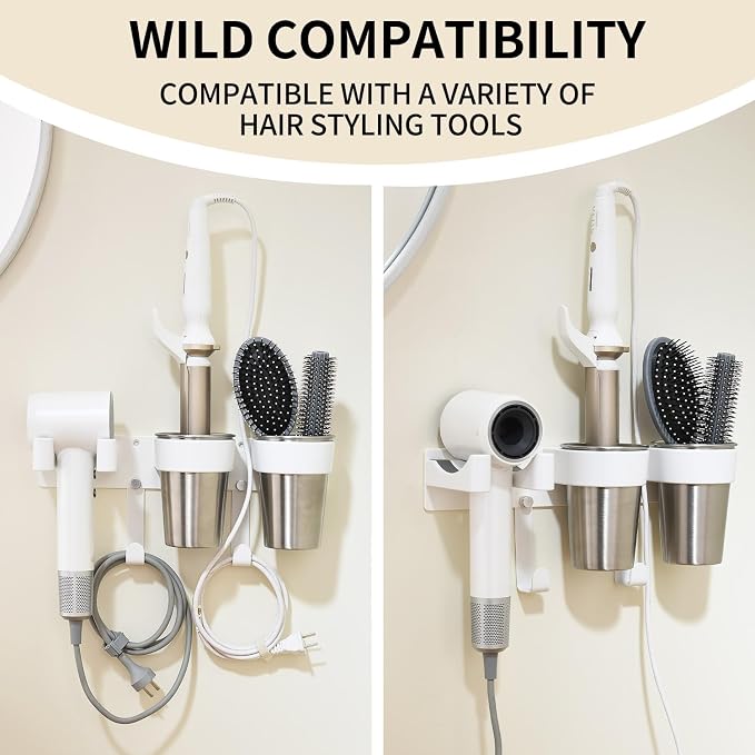 Hot Tools Organizer, Hair Tool Organizer Wall Mount Aluminum Alloy, - Image 2