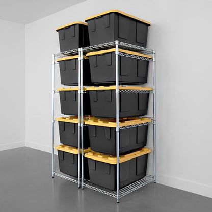 SafeRacks 2 Pack 5-Tier Steel Tote Rack - Image 2