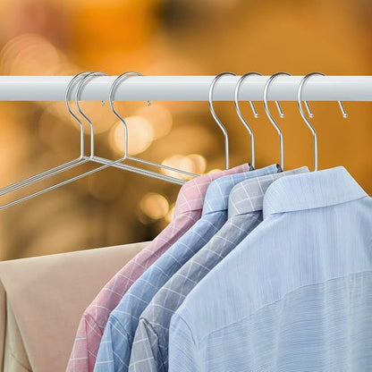 40-Pack Heavy-Duty Stainless Steel Hangers – 15lb Capacity, Rustproof Metal - Image 6