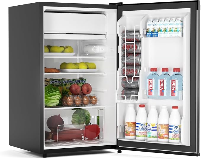4.3 Cu.Ft Mini Fridge with Freezer, Single Door Refrigerator with Adjustable - Image 9