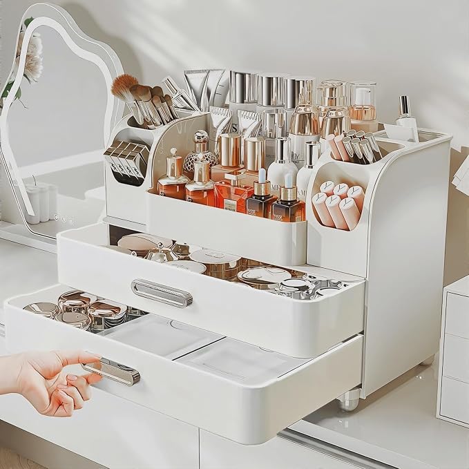 Makeup Organizer with Drawers for Vanity, Bathroom Countertop Organizer with - Image 7