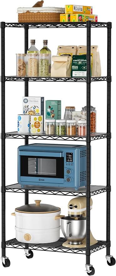 Golpart Shelves Storage Shelf Wire Closet Bathroom Organizers Metal Pantry | 5 by Golpart