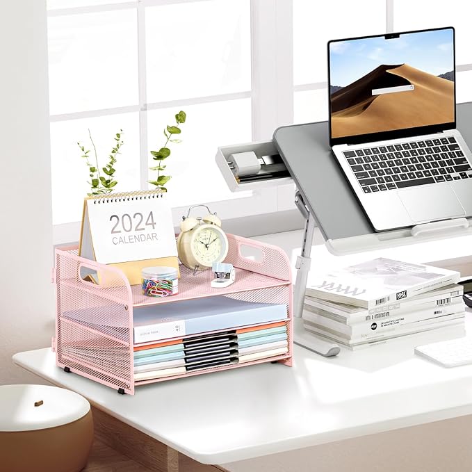 3-Tier Letter Tray Paper Organizer - Image 2