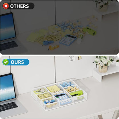 Marbrasse 2P Desk Drawer Organizer, Metal Mesh Drawer Organizer Tray - Image 6
