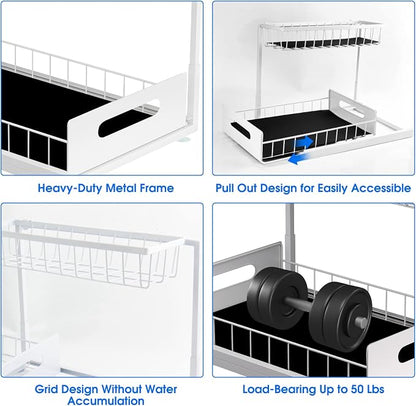 2 Pack Under Sink Organizer, 2 Tier Under Sink Organizers and Storage - Image 5