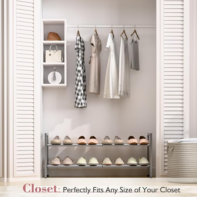 Bumusty 2 Tier Expandable Shoe Rack - Image 2