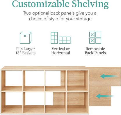 Best Choice Products 8-Cube Storage Organizer, 13.5in Shelf Opening, Display - Image 3