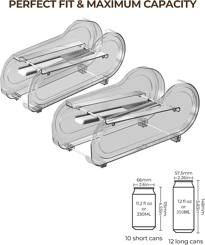 Drink Organizer for Fridge, Soda Can Organizer Dispenser for Refrigerator - Image 2