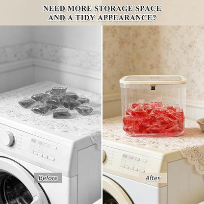 Gute Laundry Pod Holder with Pop-Up Lid — 2L Storage Container - Image 8