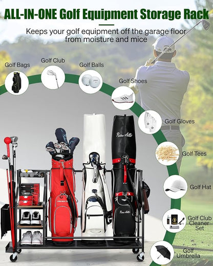 Golf Bags Storage Garage Organizer- Golf Bag Stand - Image 7