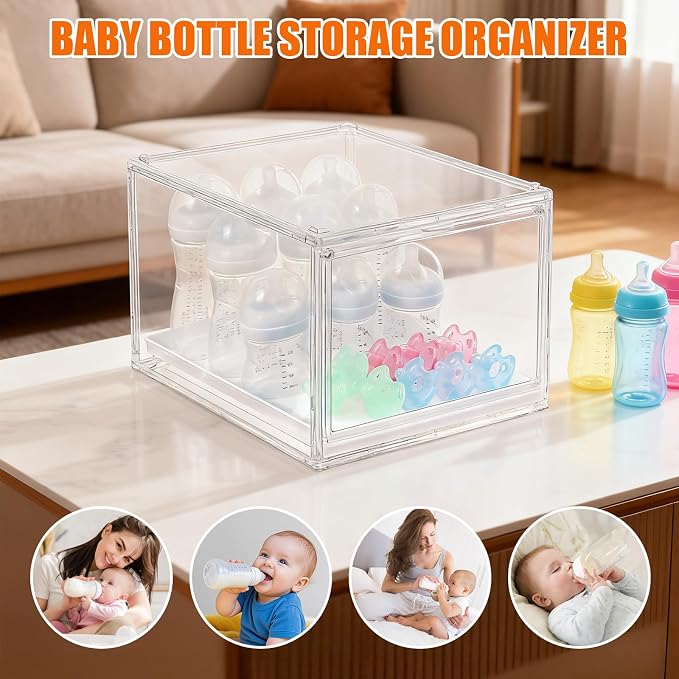 YESGIRL 2 Packs Clear Baby Bottle Organizer - Image 6