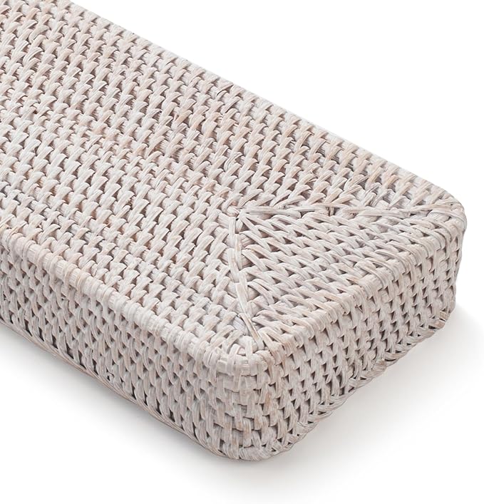 Rattan Bathroom Vanity Tray, Toilet Tank Basket Tray - Image 2