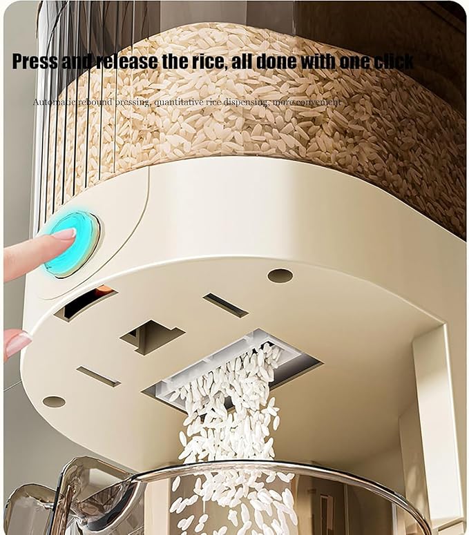 Peaoop 11LB Rice Dispenser, Large Grain Container Storage - Image 4