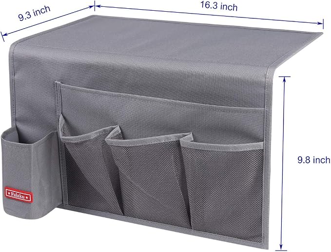 Bedside Caddy, 5 Pockets Bedside Organizer Caddy Under Mattress, Holds Water - Image 3