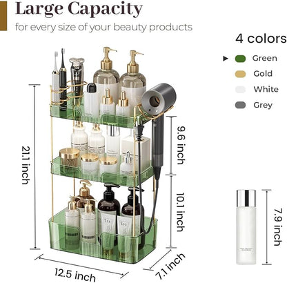 Aveniee Bathroom Counter Organizer, 3 Tier Skincare Perfume Countertop Storage - Image 2