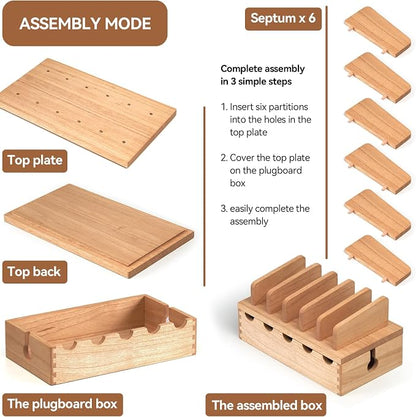 KIRIGEN Wood Charging Station Rack Organizer - Image 5