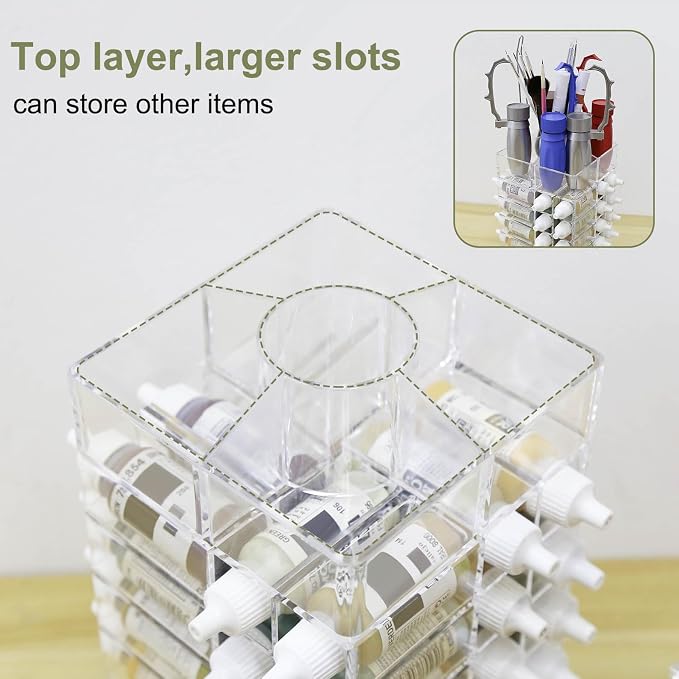 Evemodel 6-Tier Spinning Paint Organizer Rack - Image 4