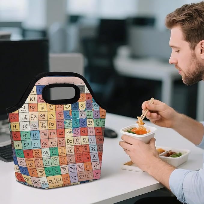Periodic Table of Elements Lunch Bag Cooler Bag Tote Bags | Reusable Portable - Image 5