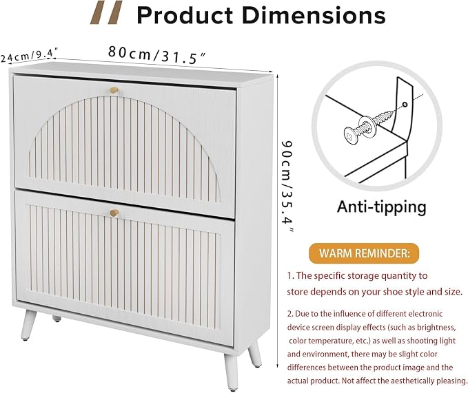 Fsbecl Shoe Storage Cabinet for Entryway - Image 2