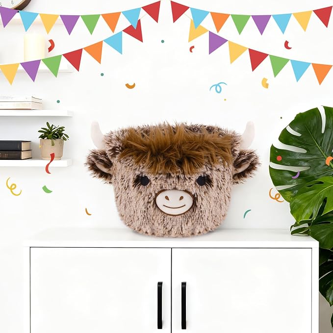 Highland Cow Plush Basket, Highland Cow Gift Basket - Image 5