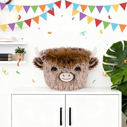 Highland Cow Plush Basket, Highland Cow Gift Basket - Image 5