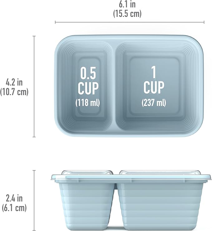 Bentgo Prep - 2-Compartment Snack Containers - Reusable, Microwaveable - Image 7