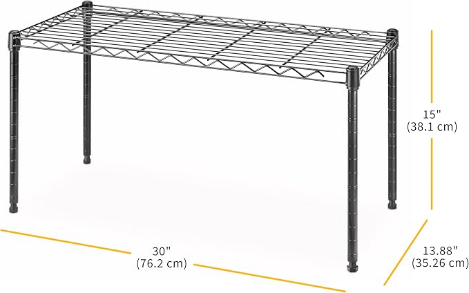 Whitmor 1 Tier Shelving Units, Wire Rack Storage Organizer - Image 3