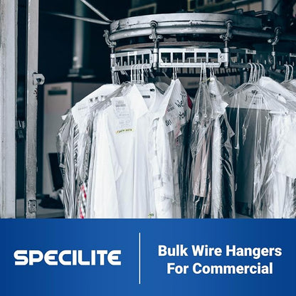 SPECILITE Wire Metal Clothes Hangers Bulk 100 Pack - Image 7