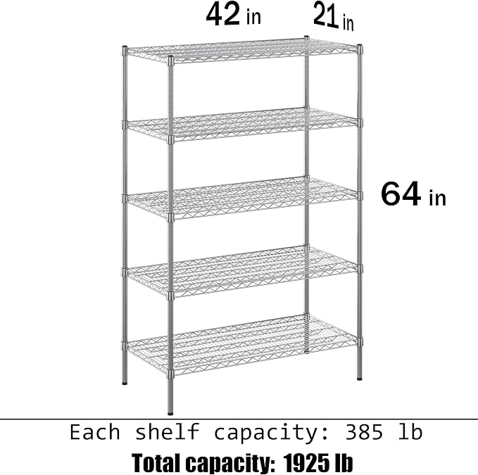 Wire Shelving Kit | NSF Commercial Storage Rack Unit - Image 3