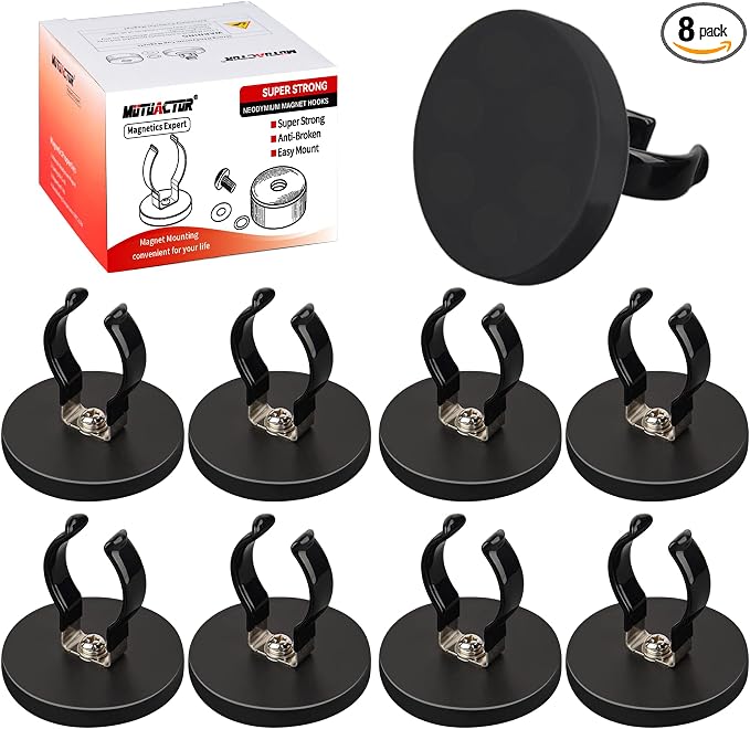 MUTUACTOR Universal Magnetic Mount Heavy Duty Hooks by MUTUACTOR