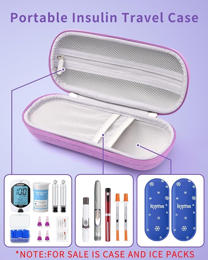 Krypthos Insulin Cooler Travel Case, Diabetes Travel Bag - Image 2