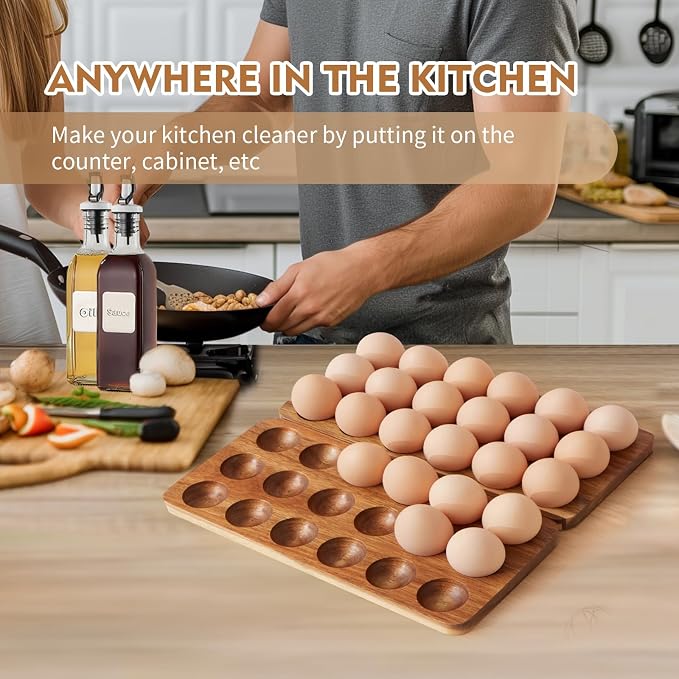 Egg Basket for Chicken Owners Egg Holder Countertop for Parents - Image 4