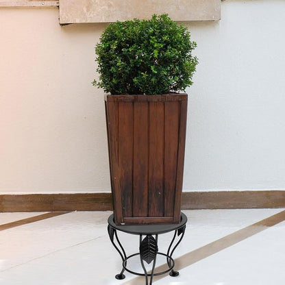 Kisangel Iron Flower Pot Holder Planter Stand, Mini Tripod Iron Art Plant Rack - Image 9