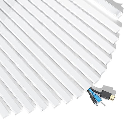 Yecaye 235in Wall Cord Hider for 2-3 Cords, On-Wall Cord Cover Channel by Yecaye