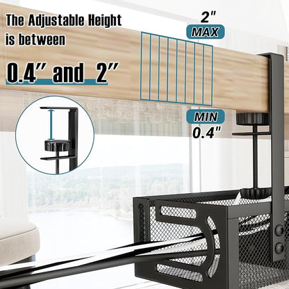 No Drill Under Desk Cable Management Tray, SONATURE 25.3" Cord Organizer - Image 4