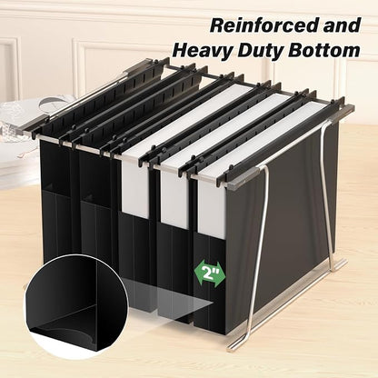 Plastic Hanging File Folders Letter Size, Heavy Duty 2" Expandable File Folder - Image 4