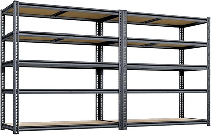 72"H Storage Shelves heavy duty, 2200LBS Garage Shelving, 5 Tier Metal Shelving by CypBedCozyHomeLiving