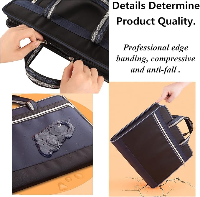 Canvas Expanding Files Organizer, Waterproof Accordion File Organizer - Image 4
