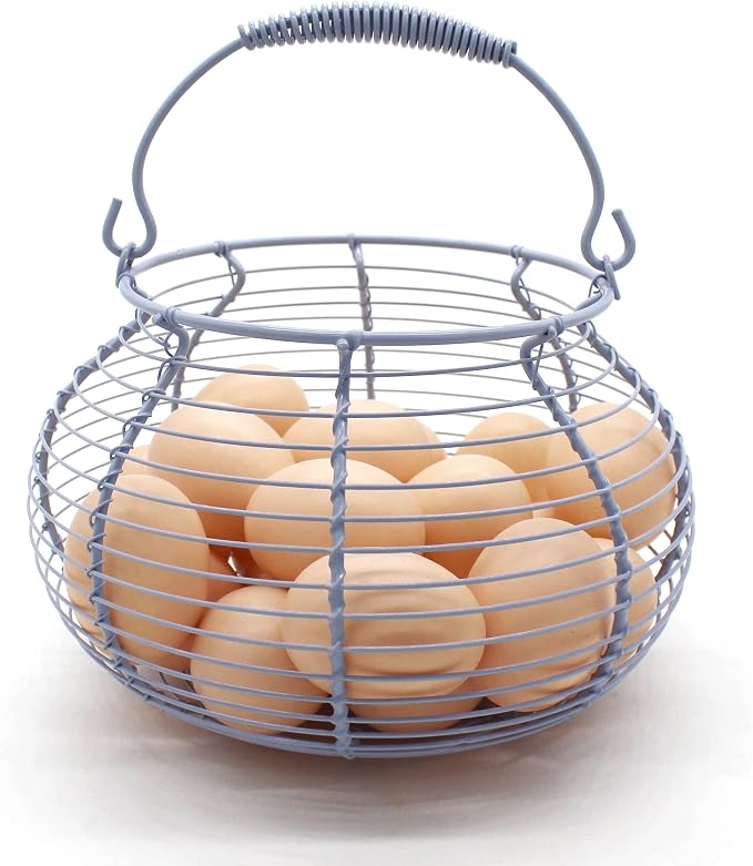 CVHOMEDECO. Elegant Wire Egg Basket by CVHOMEDECO