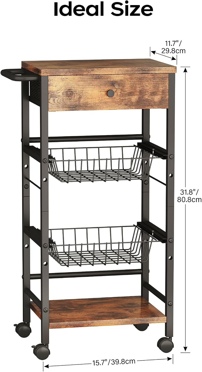 Kitchen Organizer and Storage Cart - Image 7