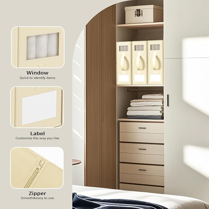 Foldable Bedding Organizer, Fabric Storage Bins - Image 7