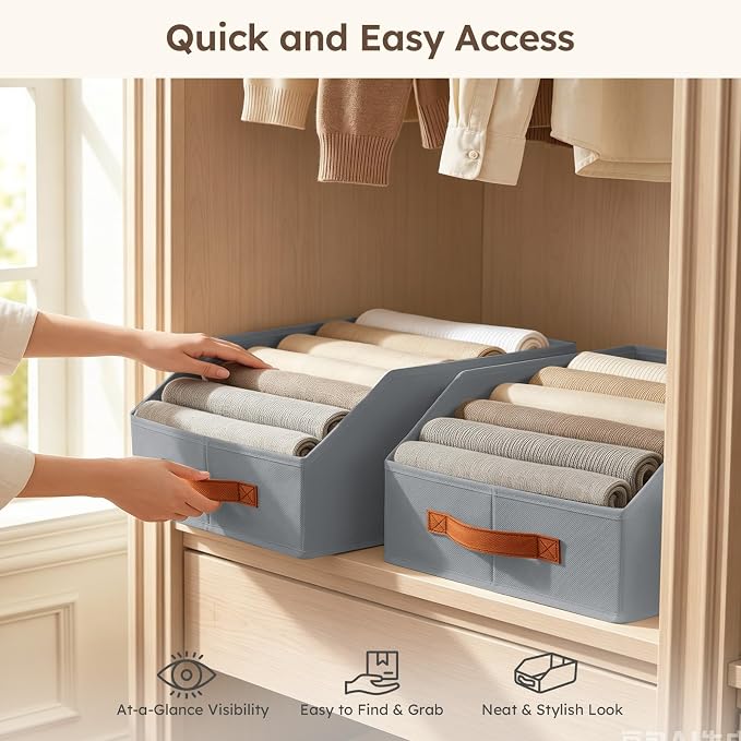 Homsorout Fabric Storage Bins for Organizing - Image 4