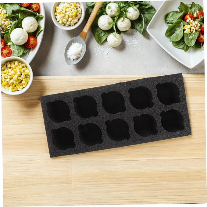HANABASS Takeout Cup Holder Tray 10-compartment Black Foam Multi-cup Carrier - Image 5