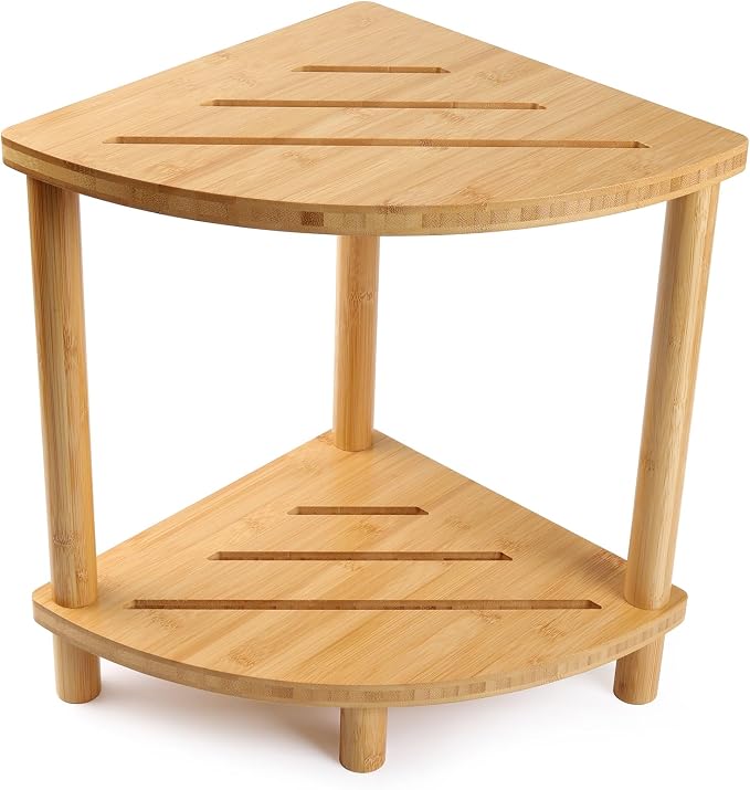 Upgraded Bamboo Corner Shower Stool - Image 9